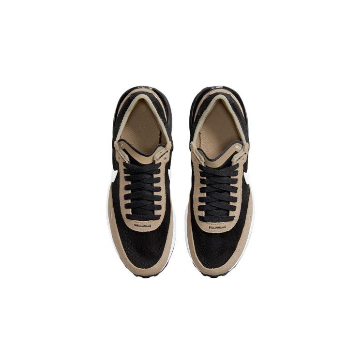 Nike Waffle One Sports Fashion Versatile Shock Absorbing Durable Breathable Low Top Casual Shoes Kids Sneaker Black Brown DC0481-007