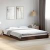 VidaXL Bed Frames Brown Oak 160x200 Cm Engineered Wood, Bedroom Furniture, Slatted Base, Pallet Bed, Bed, 842013