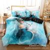 3D Digital Printing Bedding Four-Piece Set Three-Piece Set Owl Black Bed Sheet Quilt Pillow
