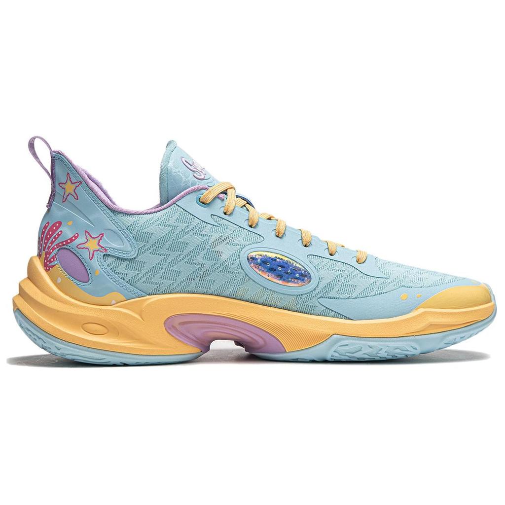 Li Ning Super Light 2024 Basketball Shoes Men's Low Top Ice Refreshing Blue ABAU011-7