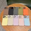 Large Window Camera Protection Silicone Case For iPhone 17 16 15 14 13 12 11 Plus Pro Max Solid Color Matte Shockproof Cover