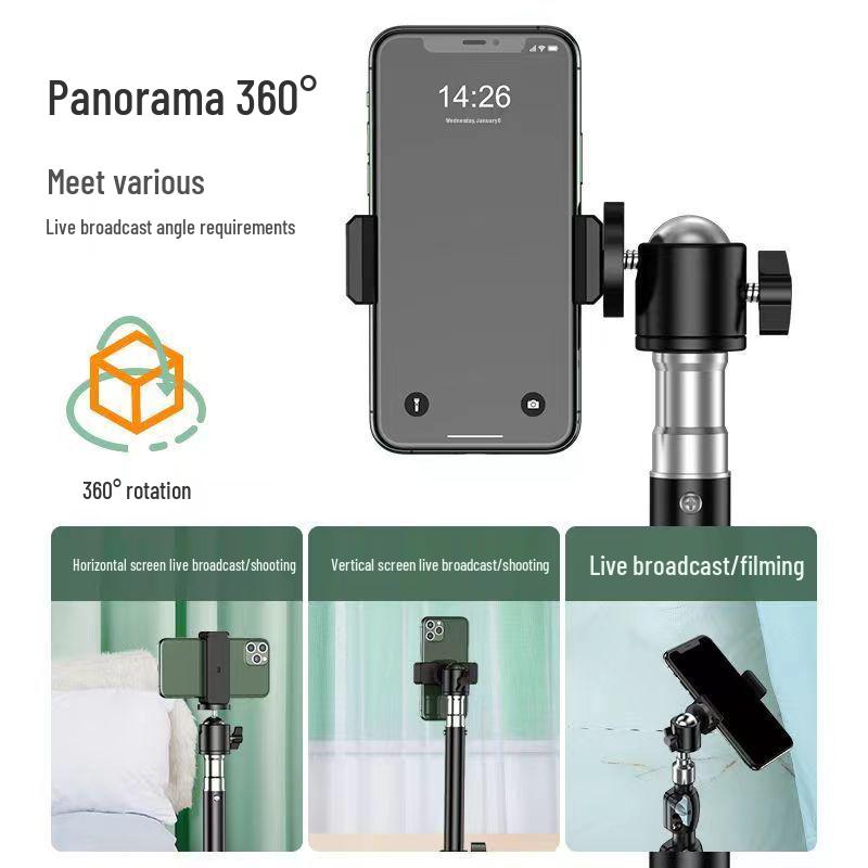 Venkovní multifunkční stojan na telefon s trojnožkou a doplňkovým světlem