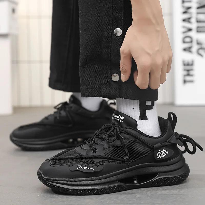 Fashion Casual Men's Sneakers Lightweight and Breathable Youth Thick soled Height Increasing Sports Running Shoes Zapatos Para Hombres