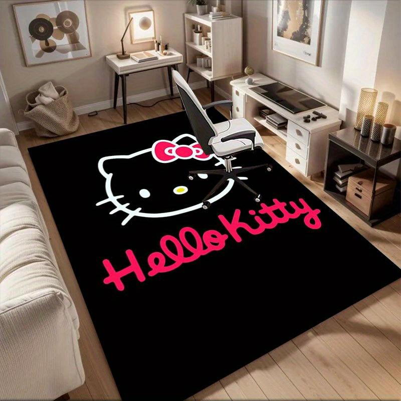 1pc Sanrio Hello Kitty Mermaid Printed Office Carpet Rectangle Rug Under The Table,Perfect Room Decor for Living Room, Bedroom, Kitchen, Non-slip Floo