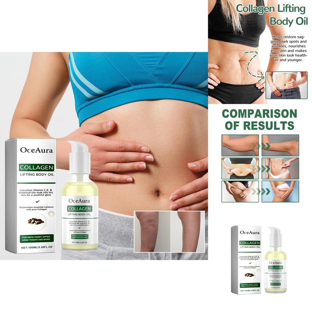 Oceaura Collagen Boosting Body Oil Hydrating Moisturizing And Firming Skin Care Solution 100ml