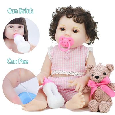 NPK 53 cm Tam Silikon Vücut Yeniden Doğmuş Bebek Bebek Realista Bebek Bebekler Kızlar Için Doğum Günü Hediyesi