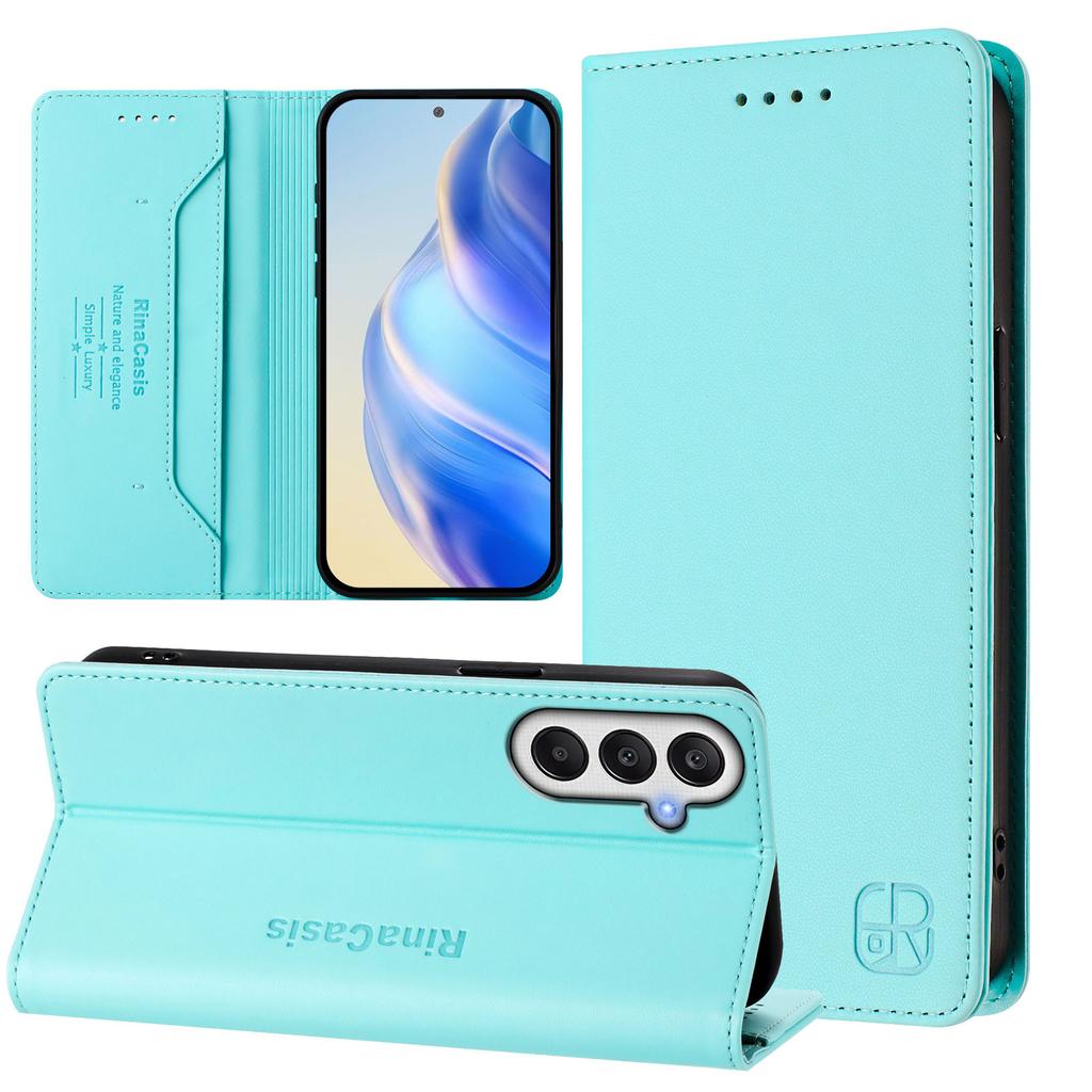 For Samsung Galaxy A25 5G (Global) (161.0 X 76.5 X 8.3mm) Leather Case RINACASIS RC01 Phone Cover with RFID Blocking Wallet Stand