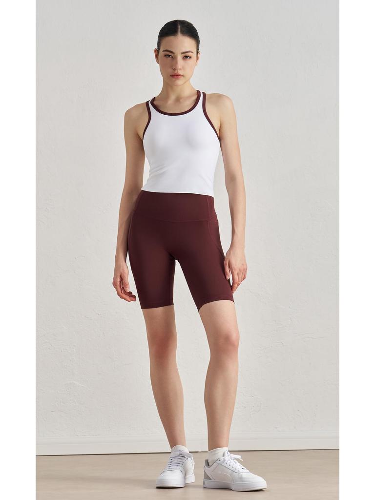 Biustonosz sportowy Nude Feeling Color Block Stitch - Damski oddychający biustonosz do jogi i pilatesu