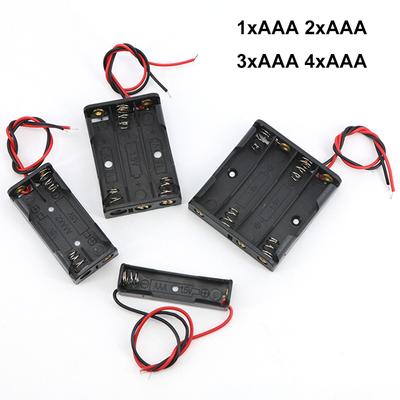 5 Stück 1/2/3/4 Steckplatz AAA Batteriefach 1,5V 3V 4,5V 6V Box AAA Batteriehalter Anschlüsse 1 2 3 4 Steckplatz Port 1xAAA 2XAAA 3XAAA 4XAAA