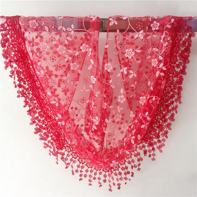 New Elegant Lace Scarf Hollow Out Embroidery Foulard Bandana Solid Color Triangular Scarf Thin Vintage Handkerchiefs Hair Woman