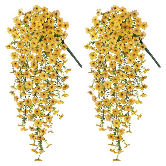 Sztuczny Fioletowy Kwiat Wina Fioletowa Wisząca Roślina do Wiosny Lata Wewnątrz Na Zewnątrz Ściana Dom Ogród Patio Dekoracja na Przyjęcie Weselne