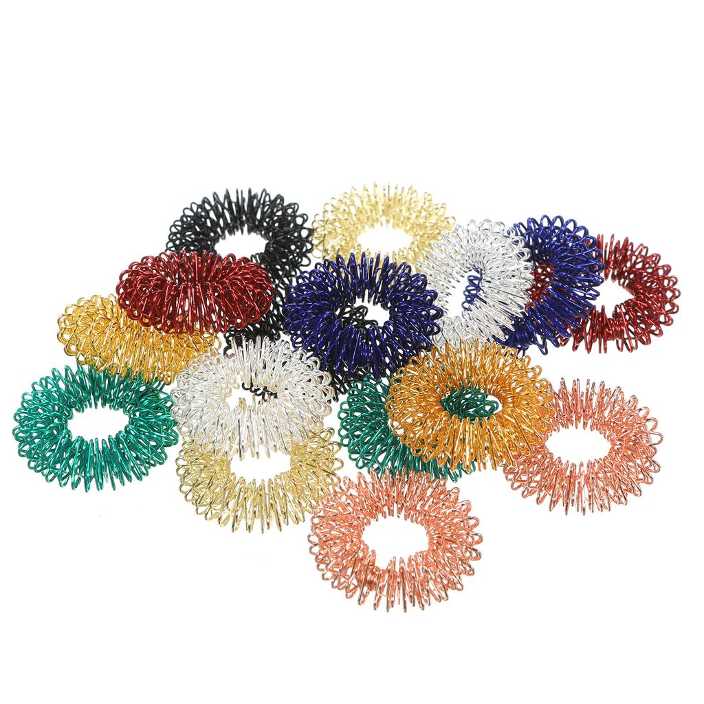 20Pcs Massage Bracelet Ring Male And Female Decorative Toy Fidget Adult Stress Relief Autism Sensory Brass Finger Adhd Stress