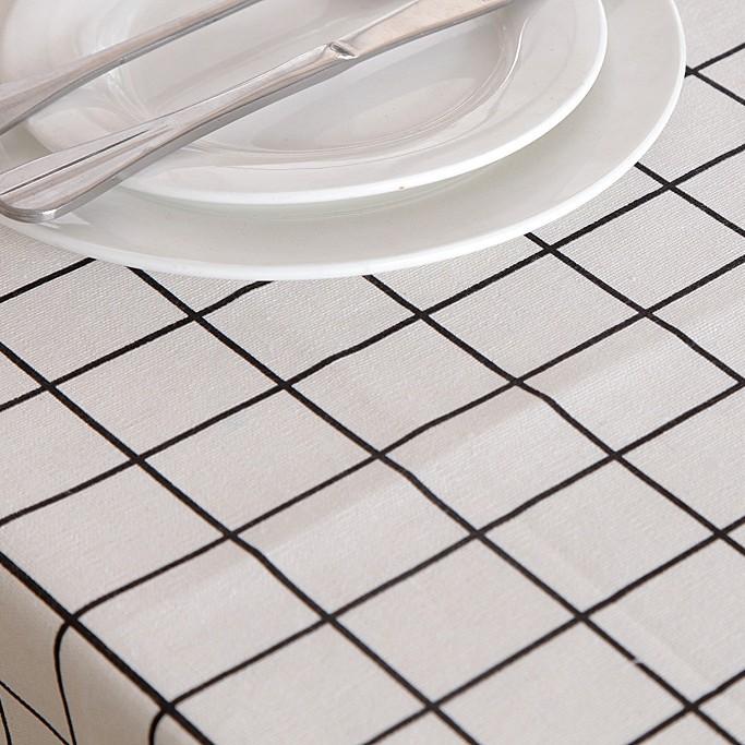 Cotton And Linen Tablecloth Simple Pastoral Plaid Household Geometric Rectangular Coffee Table Tablecloth Table Cloth Direct Sales