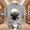 Sunlight T Shirt Big Size Men Calimero Cartoon Pattern Men T Shirt Painted Funny Tshirt Men T Shirt