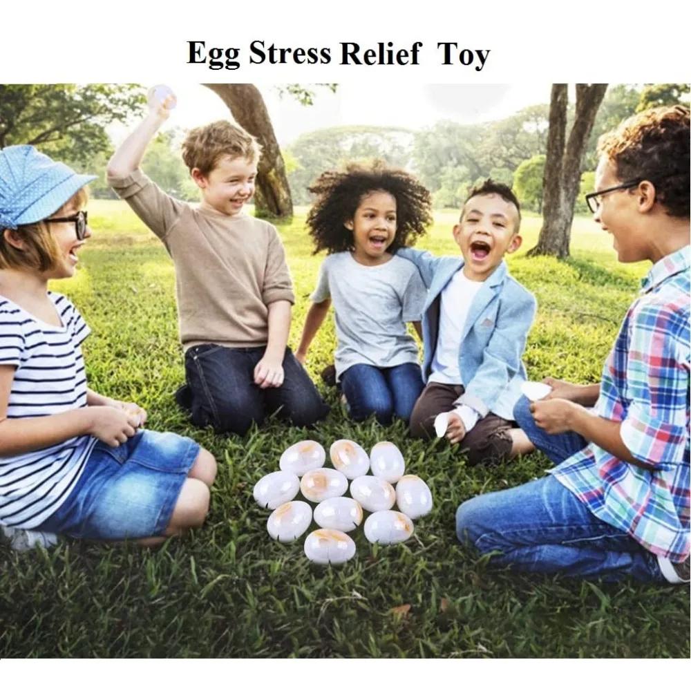 Funky Egg Splat Ball Squishy Toys Stress Relief Egg Yolk Balls Squishies Morsomt leketøy for barn Angstreduserende lindring for voksne