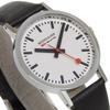 Used [MONDAINE] Mondaine A463.30007.11SBB Stainless Steel x Leather Silver Quartz Analog Display Ladies White Dial Watch