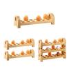 1/2/3Pcs Egg Storage Rack Counter Egg Dispenser Large Capacity Stackable Wooden Storage Organizer for Home Kitchen