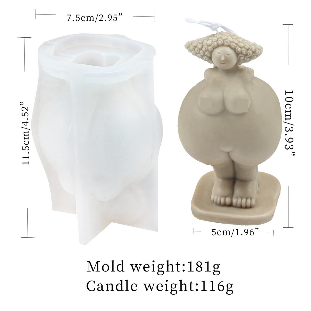 3D Damenkörperform Kerzenform Yogapose für handgemachte Seife Epoxidharz Polymer Clay DIY Duftgips Epoxidharz