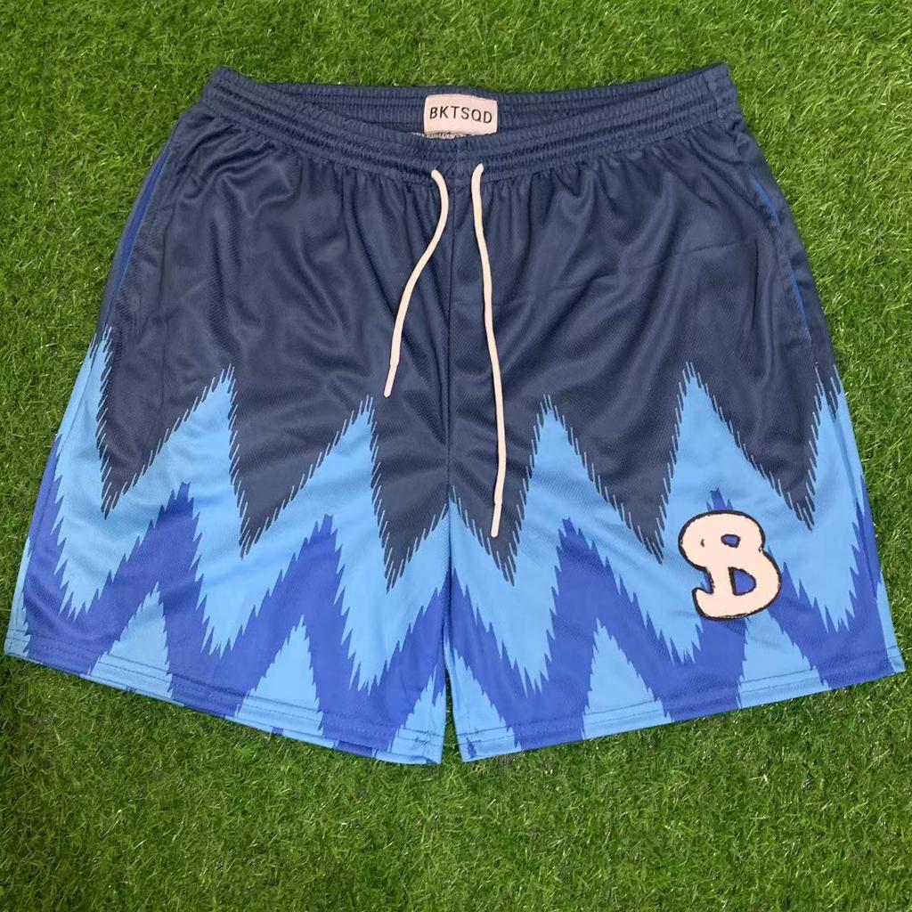 Amerikanska BKTSQD Digitaltryck Snabbtorkande Lös passform Plusstorlek Basketshorts för män