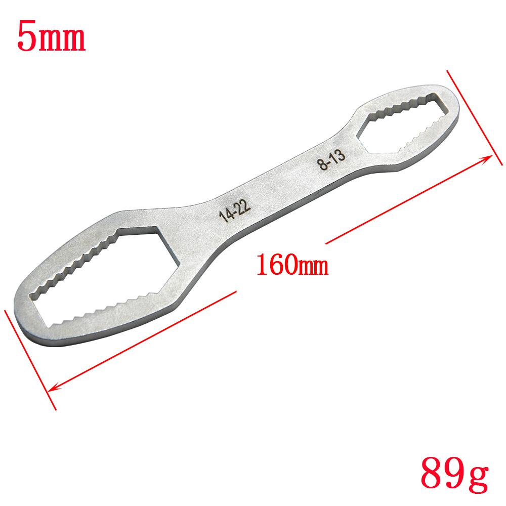 8 To 22 Silvery Multifunctional Double End Box Wrench Hexagon Double End Solid Wrench Screw and Nut Tool with Various Diameters