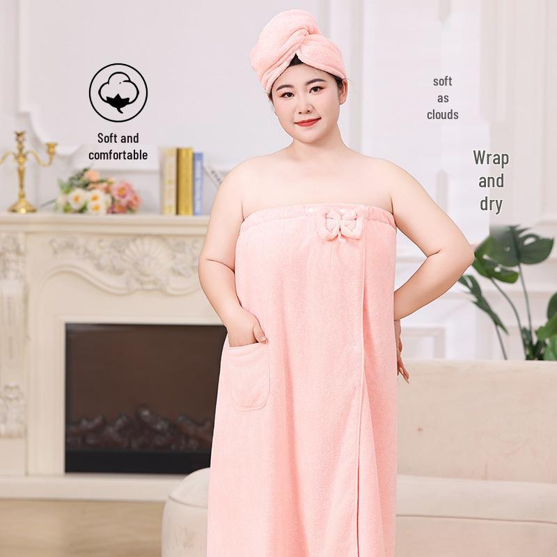Plus Size Strapless Bath Wrap Towel for Women - Thick, Wearable Bathrobe for Spa & Salon