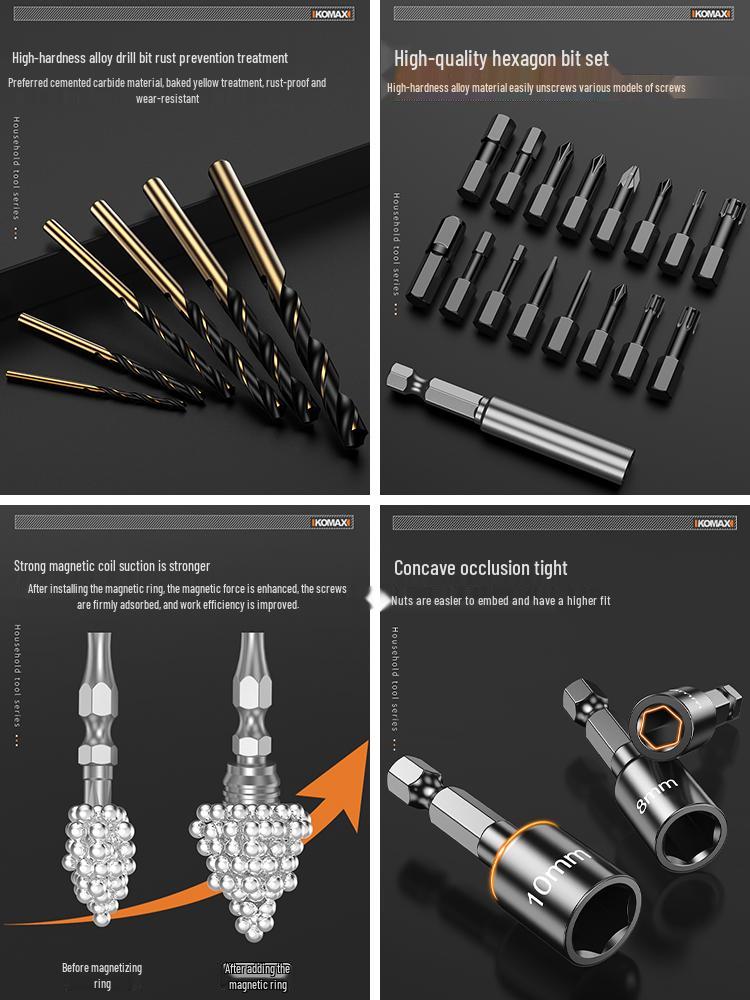 High-Impact Magnetic Drill & Screwdriver Bit Set