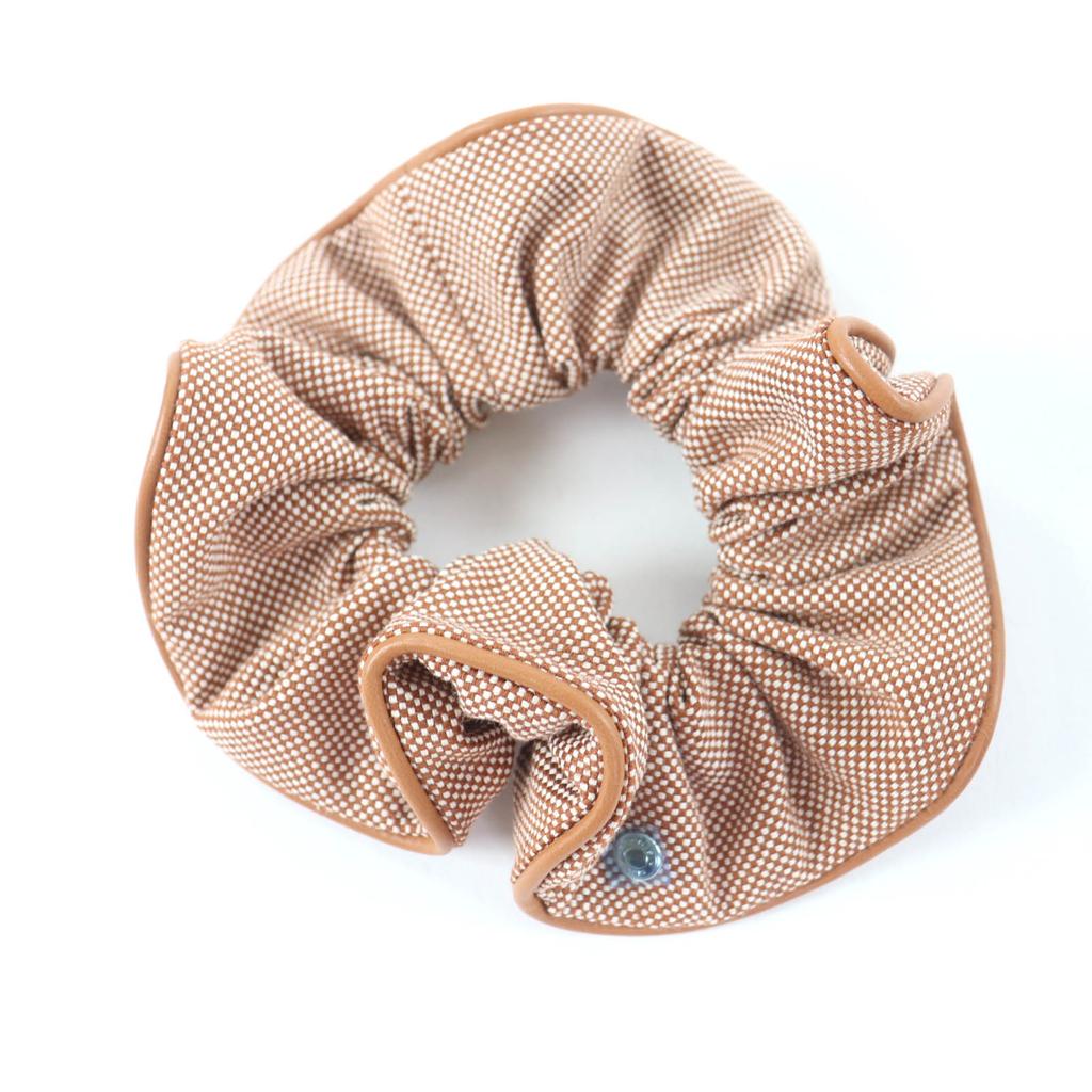 Excellent HERMES Shush Claudia Plan Air Serie Metal with Leather cotton Women Used