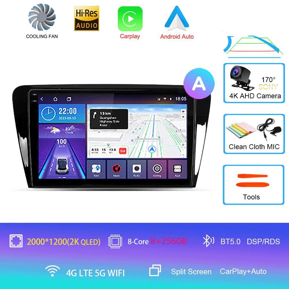 Android 14 Car Radio For Skoda Octavia 3 A7 2013 - 2018 Multimedia Video Player Navigation stereo GPS No 2din 2 din dvd