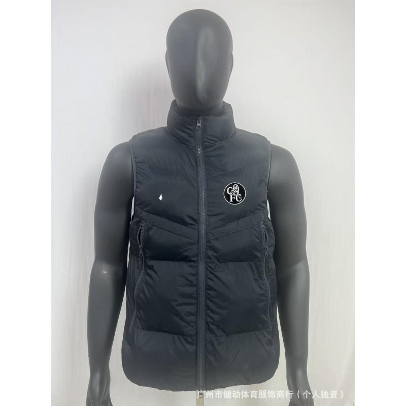 Waterproof Down Vest Men Women Outdoor Sports Warm-Up Training Jacket Football Team Fan Apparel