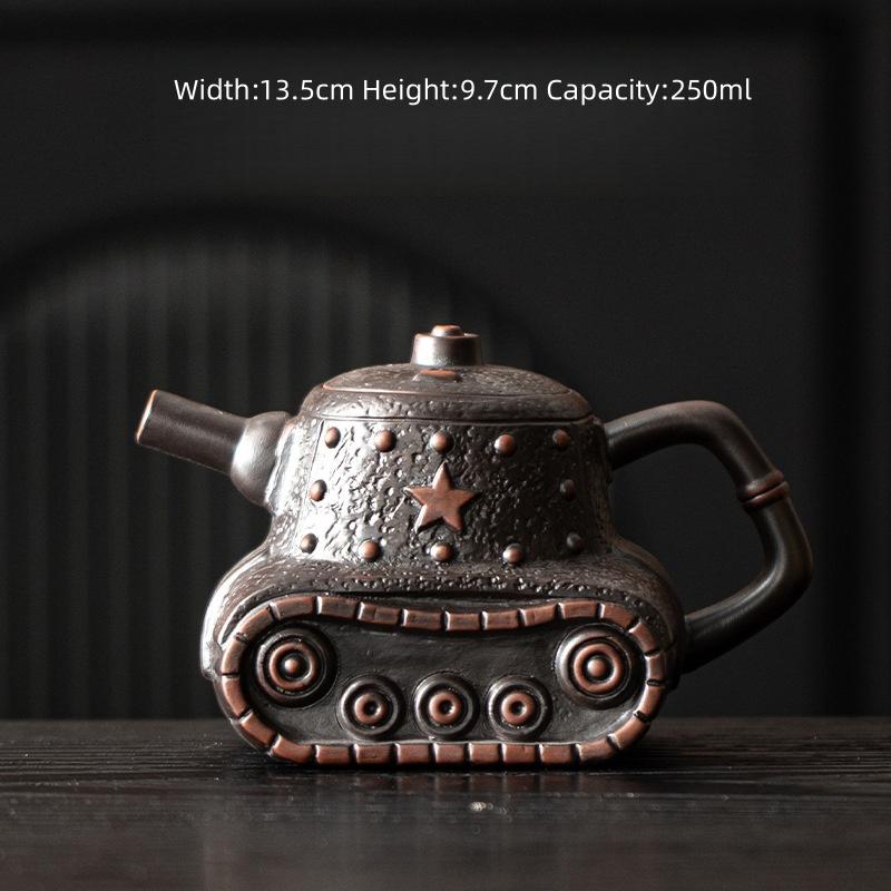 250ML Jianshui Purple Pottery Teapot Ceramic KungFu Teapot Tea Kettle Handmade Tank Shape Teapot  Tea Ceremony
