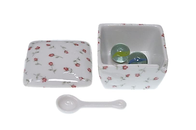 Rose Garden Condiment Made In with Condiment Container with Commercial ACS WEB Mino Ware Container, Japan, Ceramic, Spoon, Ichimi, Salt, Sansho,