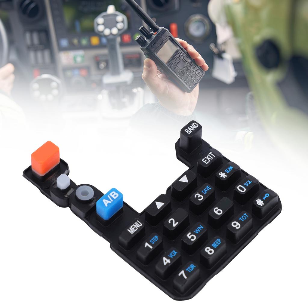 10PCS Number Keyboard Replacement for UV-5R UV-5RA UV-5RC UV-5RE Series Radio Silicone Keypad