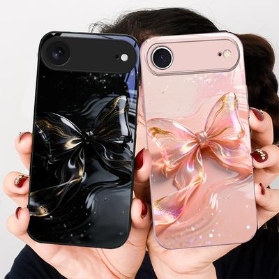 Lazo de cristal transparente Para iPhone 17 Air 16E 15 14 13 Plus 12 mini 17 Pro Max 11Pro XR X 16E 7 8 11 Funda de Teléfono de Vidrio Templado