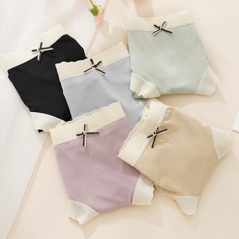 Ledové hedvábné bezešvé dámské kalhotky měkké a pohodlné spodní prádlo antibakteriální spodní prádlo v rozkroku