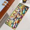 Cute Rabbit Easter Soft Kitchen Rug Anti-Fatigue Kitchen Rug Waterproof Non-Slip Rugs Set Runner Rug Bedside Rug Absorbent Carpet For Kitchen