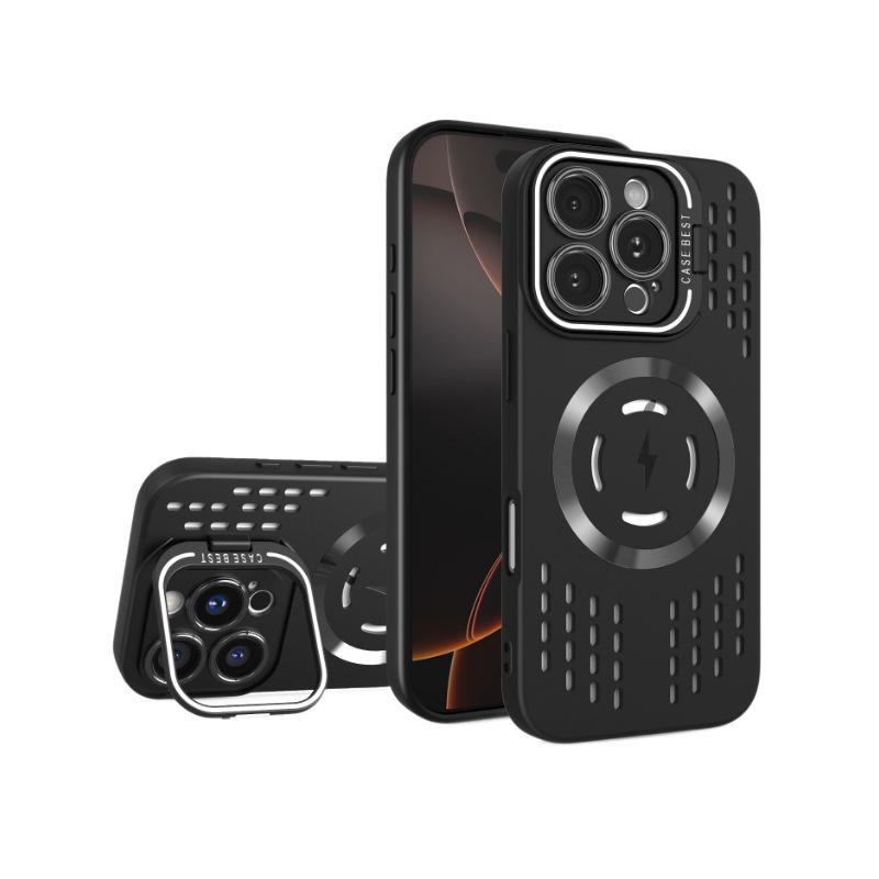 Coque support magnétique à couverture complète pour dissipation de la chaleur pour iPhone 16 Pro Max/15/13, Édition Été.