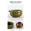 Ceramic Matcha Bowl Set Smooth Kiln Discoloration Matcha Whisk Stand Large Capacity High Temperature Resistant Tea Ceremony Tool