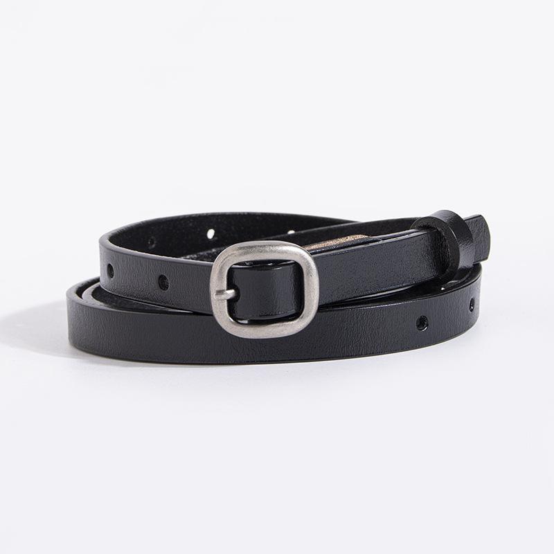 Women's Exquisite High Quality Versatile Business Commuting Fashion Genuine Leather Thin Belt for Women Chic Women's Belt Cowhide Leather