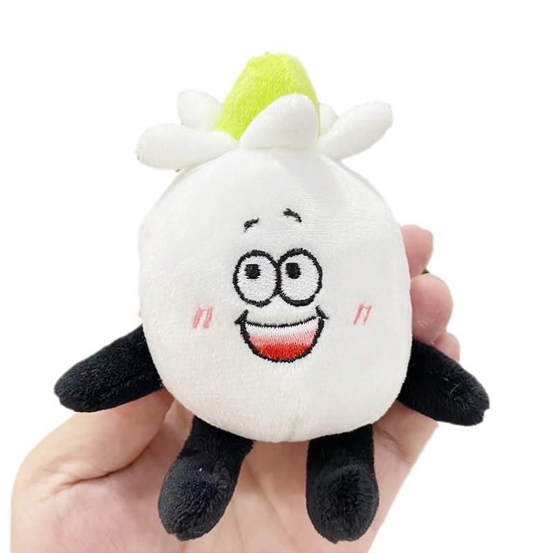 Cute Vegetable Plush Plush Toy Keychain Unique Backpack Charm With Fur Short