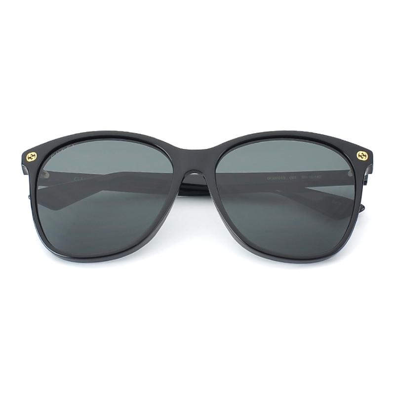 Gucci Comfortable Large Frame Bee Collection Plate Frame Butterfly Sunglasses Women's Asian Edition Black