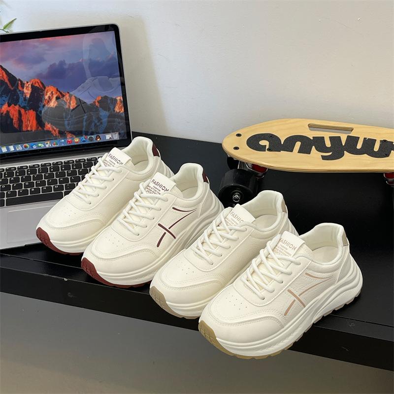 New Spring and Autumn Women's Shoes Versatile Thick-soled Students Soft-soled Lightweight Dad Shoes Sports and Leisure Shoes