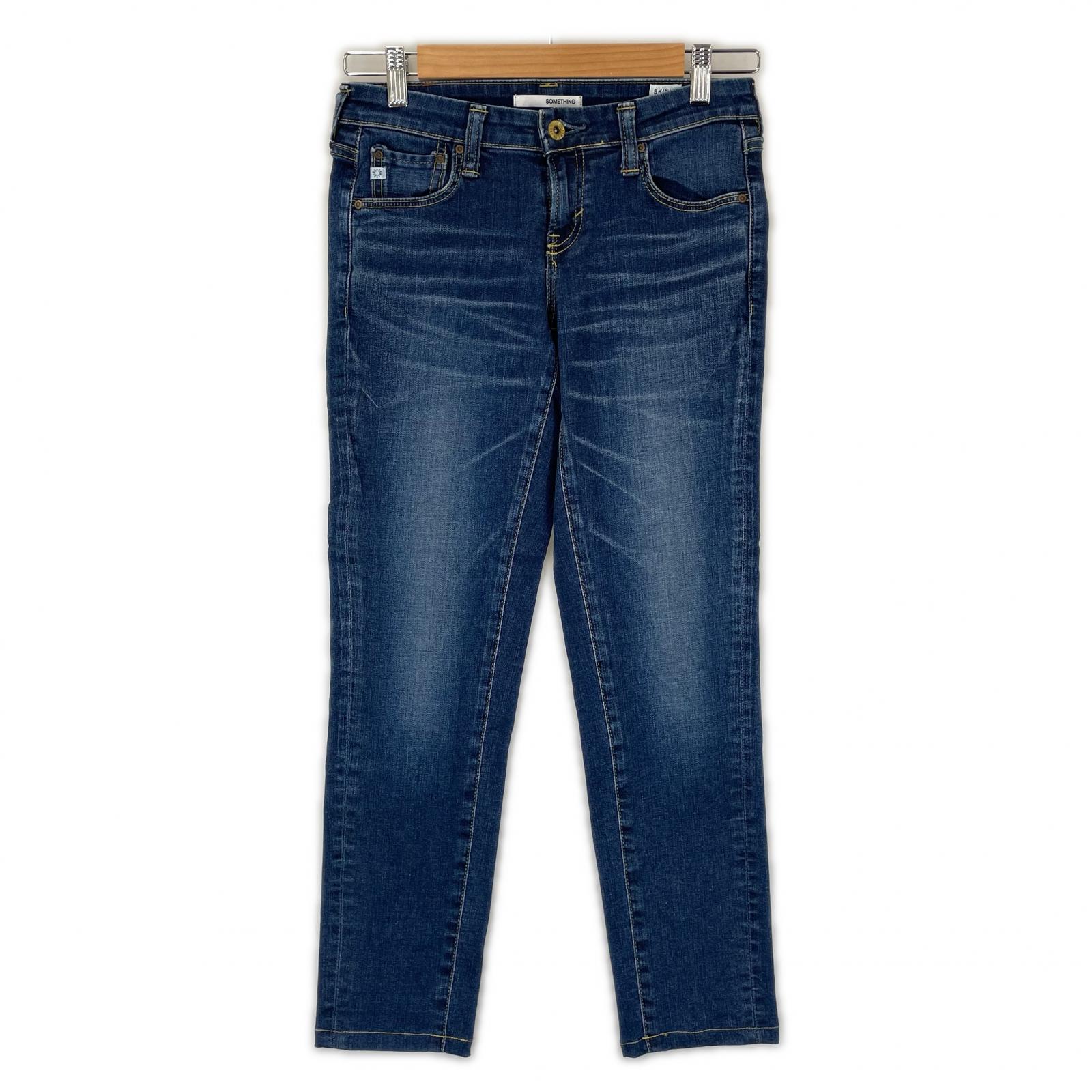 SOMETHING one point skinny denim Navy Women XXS used