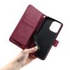 For iPhone 15 Pro Crossbody Leather Case Ring Buckle Wallet Stand Rhombus Mobile Cover