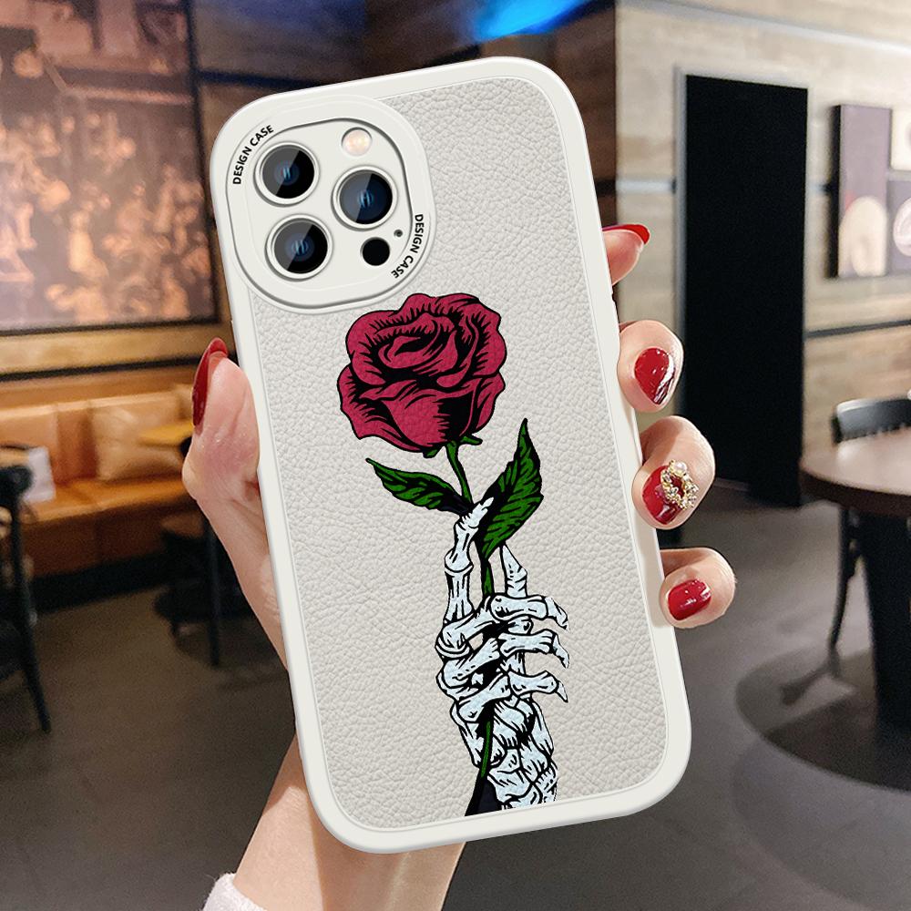 

Тонкий чехол для телефона с рисунком цветов тюльпанов из мягкого силикона и искусственной кожи для Samsung Xiaomi Poco Redmi Redmi Note 8 белый