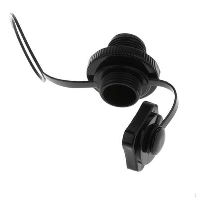 2 Pieces Air Valve Caps Screw For Fishing Boats Inflatable Boat Raft Airbed Outdoor - Black