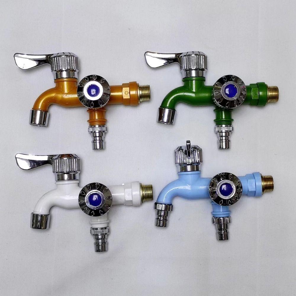 POM Bronze Double Nozzle Faucet Multi-function Double Nozzle Water Tap  for Garden Kitchen