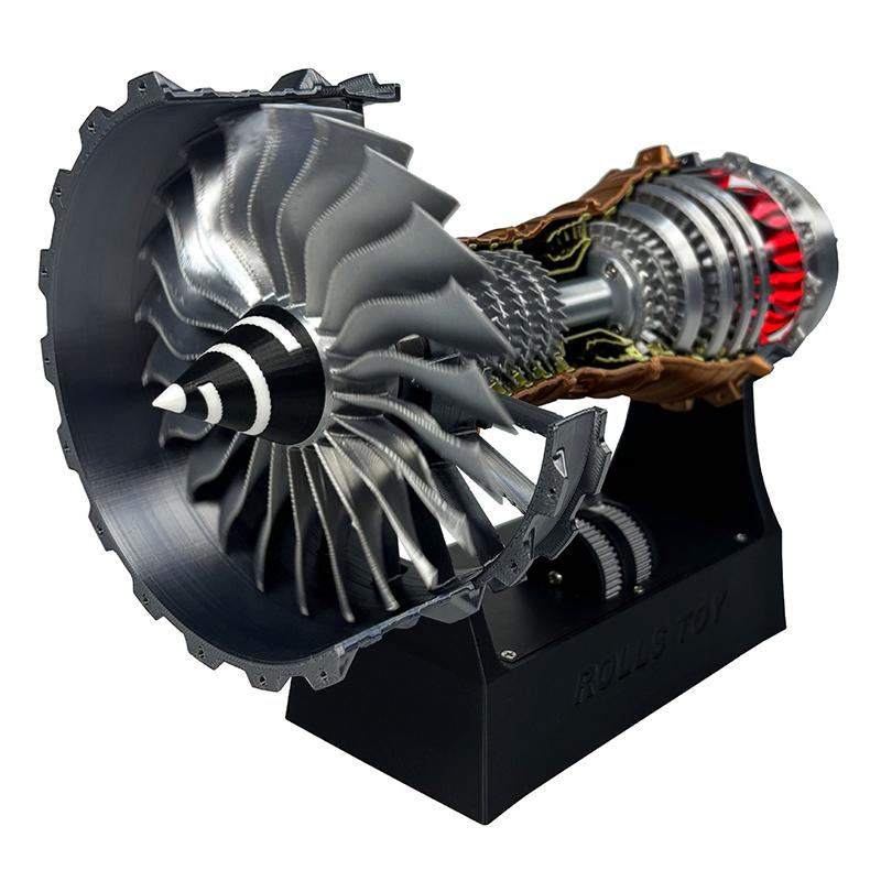 Tr900 Aircraft Turbofan Engine Electric Simulation Jet Turbojet Engine Assembly Diy Model Kit Toy Ornaments Gift