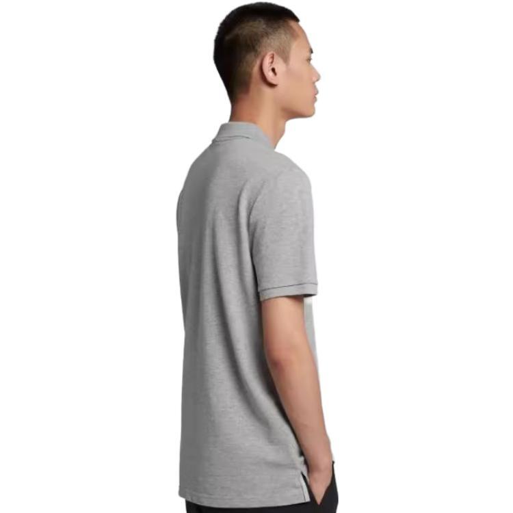 Men's Nike Lapel Short Sleeve Gray Polo Shirt CN8765-063