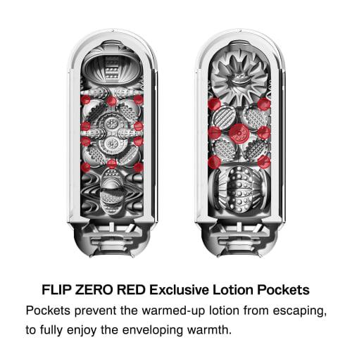TENGA FLIP 0(ZERO) RED & WARMER SET Flip Zero Red & Warmer Set