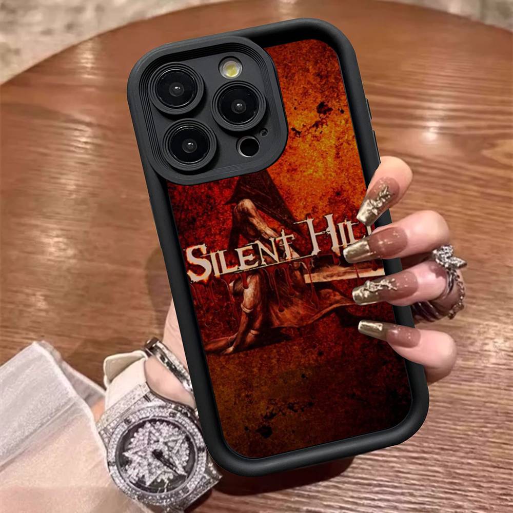Silent H-Hill Horror Game Phone Case For IPhone 17 16 15 13 11 12 14 Pro Max Plus Silicone Cover Shell
